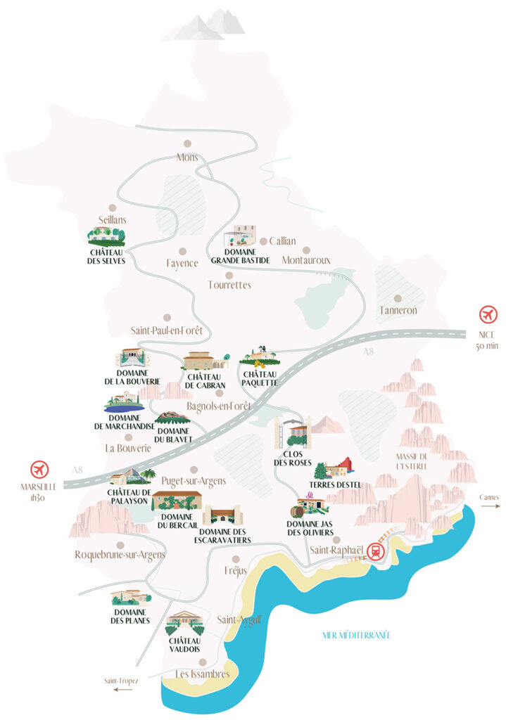 Visite de domaines viticoles en Provence : balade en 2CV Terre d'Esterel