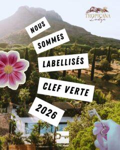 Tropicana Lodge labellisé Clef Verte 2026