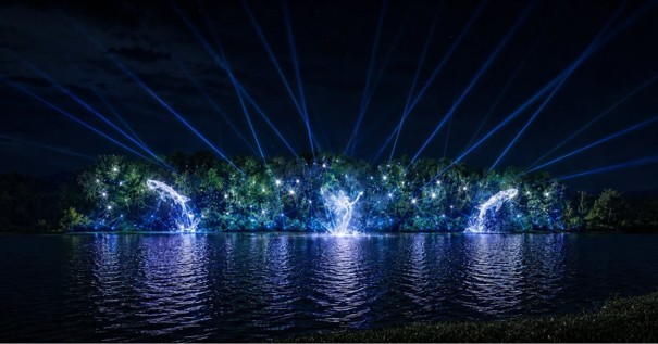 feux artifice mapping video roquebrune sur argens lac arena mapping vidéo Mirages lac de l'Aréna à Roquebrune sur Argens : une première en 2026 pour le 14 juillet et le 15 août